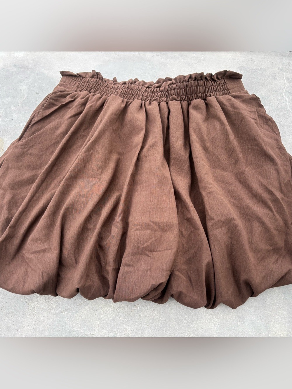 Brown Bubble Hem Skirt Women XL - Picture 4 of 14